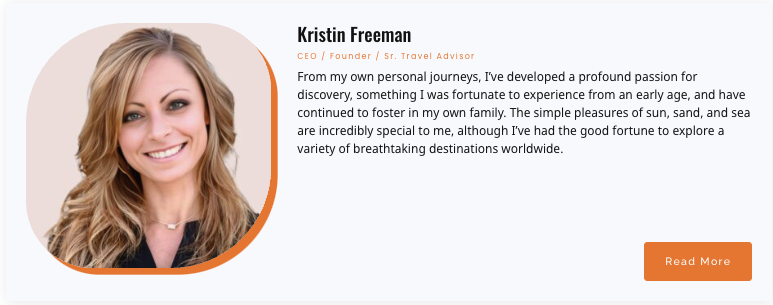 Kristin Freeman, Founder and Senior Travel Advisor of Beach Happy Travel